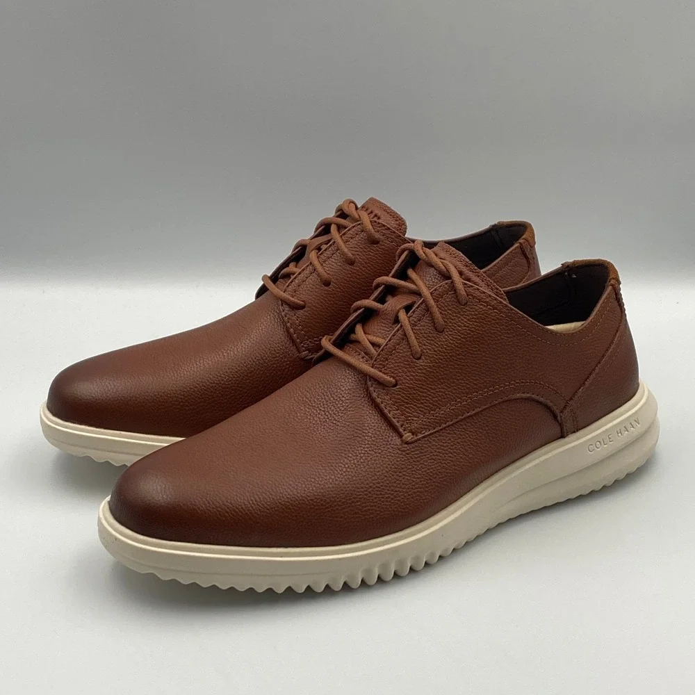 Cole Haan Grand+ Plain Toe Oxford British Tan Leather‎ Shoes Men's 8.5 M C36935